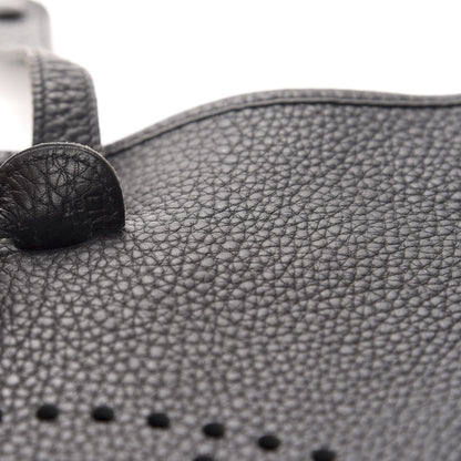 Hermes Taurillon Clemence Evelyne III PM Black 10 of 12
