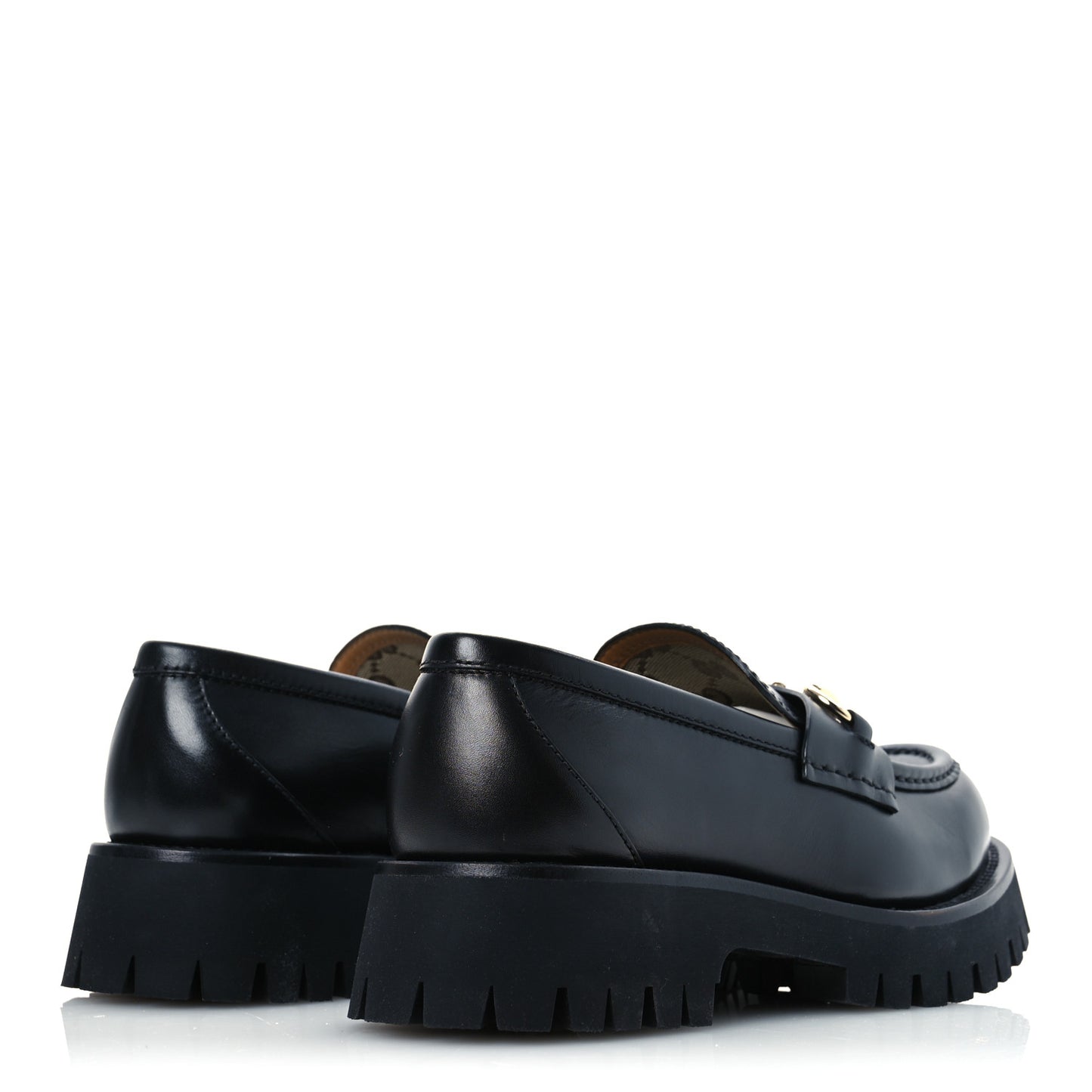 Betis Glamour Calfskin Womens Horsebit Loafers 37.5 Black