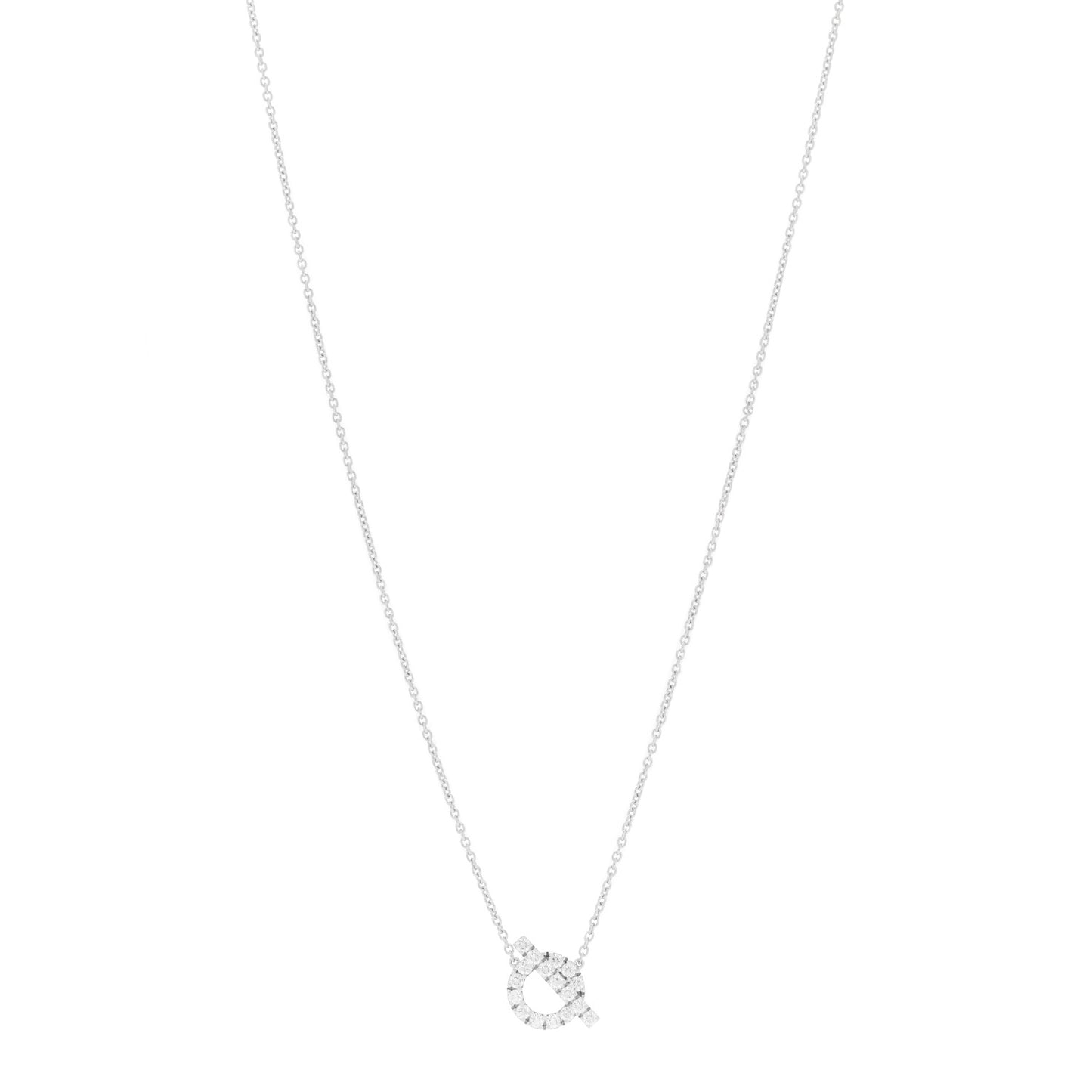 18K White Gold Diamond Finesse Pendant Necklace