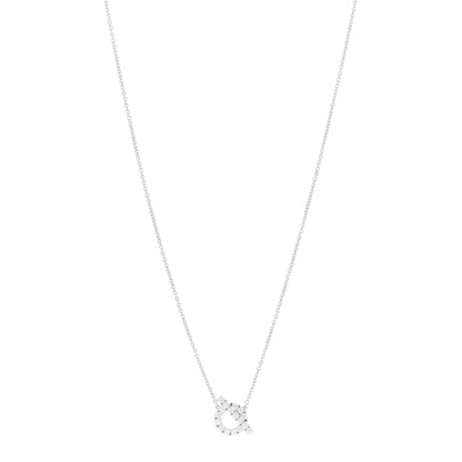 Hermes 18K White Gold Diamond Finesse Pendant Necklace 1 of 7