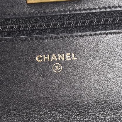 Chanel Aged Calfskin Quilted Reissue Wallet On Chain WOC Black 6 of 8