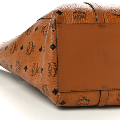 MCM Visetos Toni Shopper Tote Cognac 8 of 22