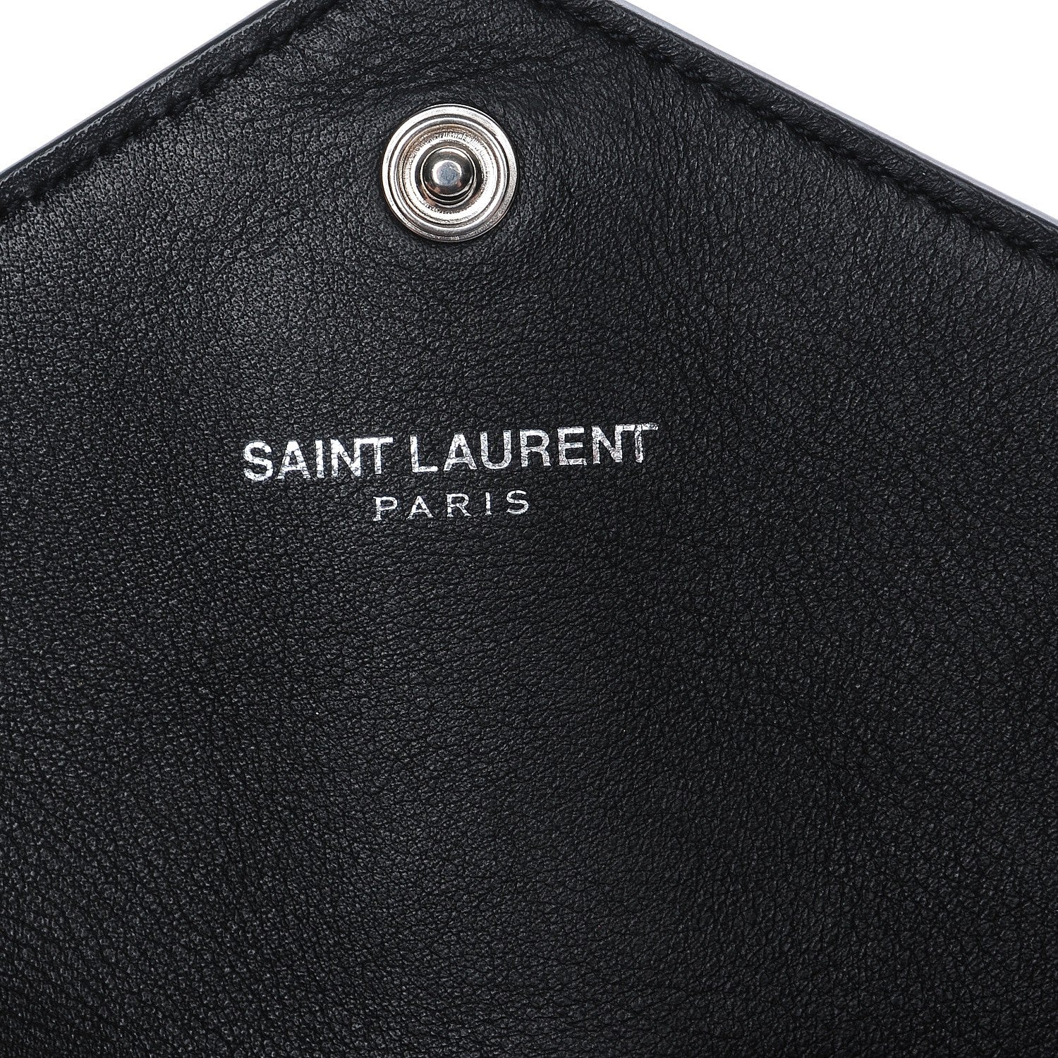 Saint Laurent Calfskin Monogram Tri Pocket Crossbody Bag Black 6 of 8