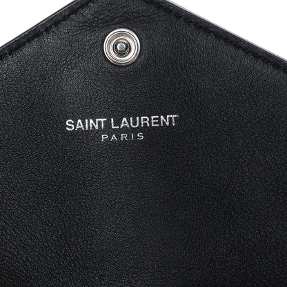 Saint Laurent Calfskin Monogram Tri Pocket Crossbody Bag Black 6 of 8