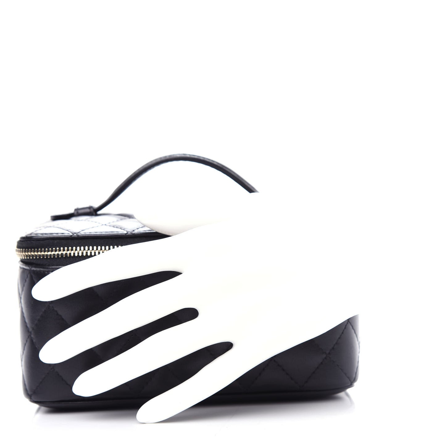Lambskin Quilted Jewelry Case Black