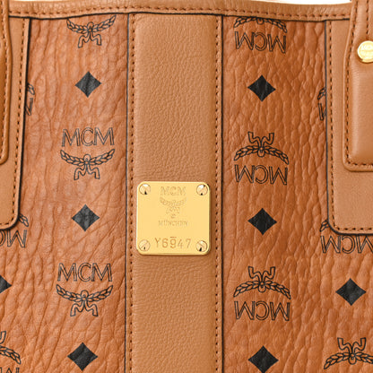MCM Visetos Medium Project Reversible Shopper Tote Cognac 11 of 15