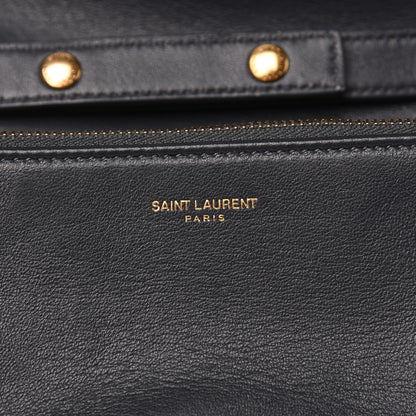 Saint Laurent Lambskin Diamond Quilted Monogram Angie Chain Bag Dark Smog 6 of 11