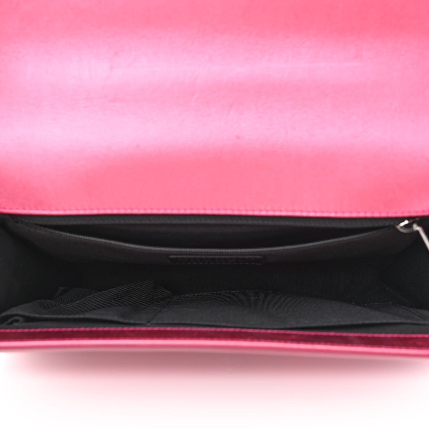 Metallic Patent Quilted New Medium Boy Flap Fuchsia
