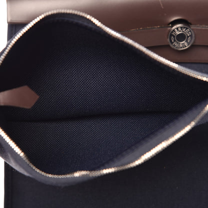 Hermes Toile Vache Hunter Herbag Zip PM 31 Bleu Marine Ebene 11 of 13