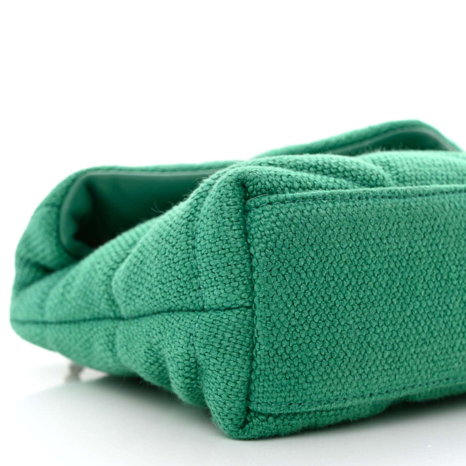 Saint Laurent Canvas Quilted Toy Loulou Puffer Monogram Chain Satchel Basil 9 of 10