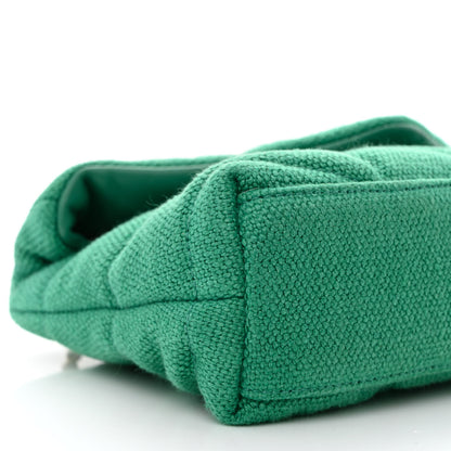 Saint Laurent Canvas Quilted Toy Loulou Puffer Monogram Chain Satchel Basil 9 of 10