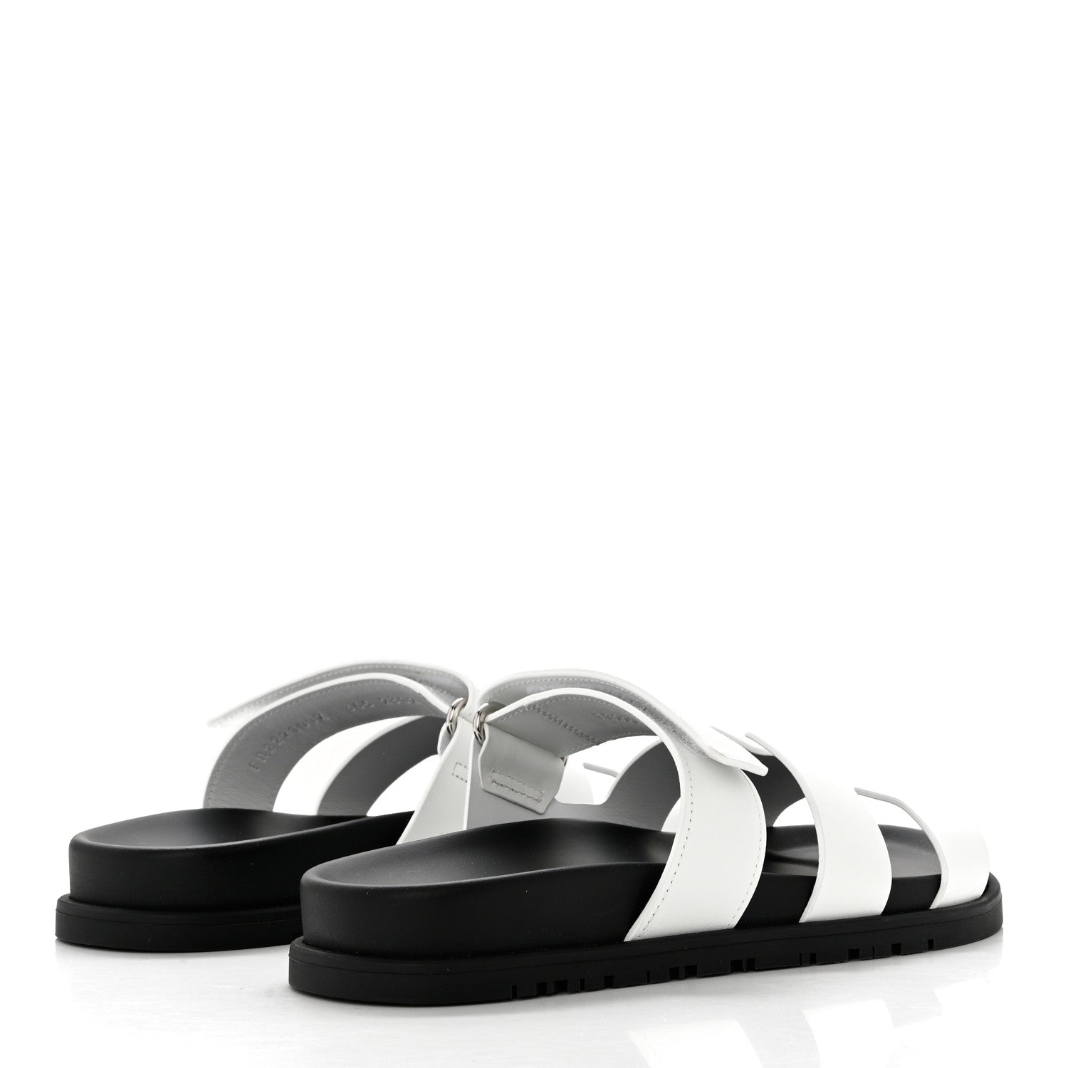 Hermes Calfskin Womens Chypre Sandals 36.5 White 4 of 9
