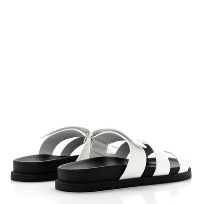 Hermes Calfskin Womens Chypre Sandals 36.5 White 4 of 9