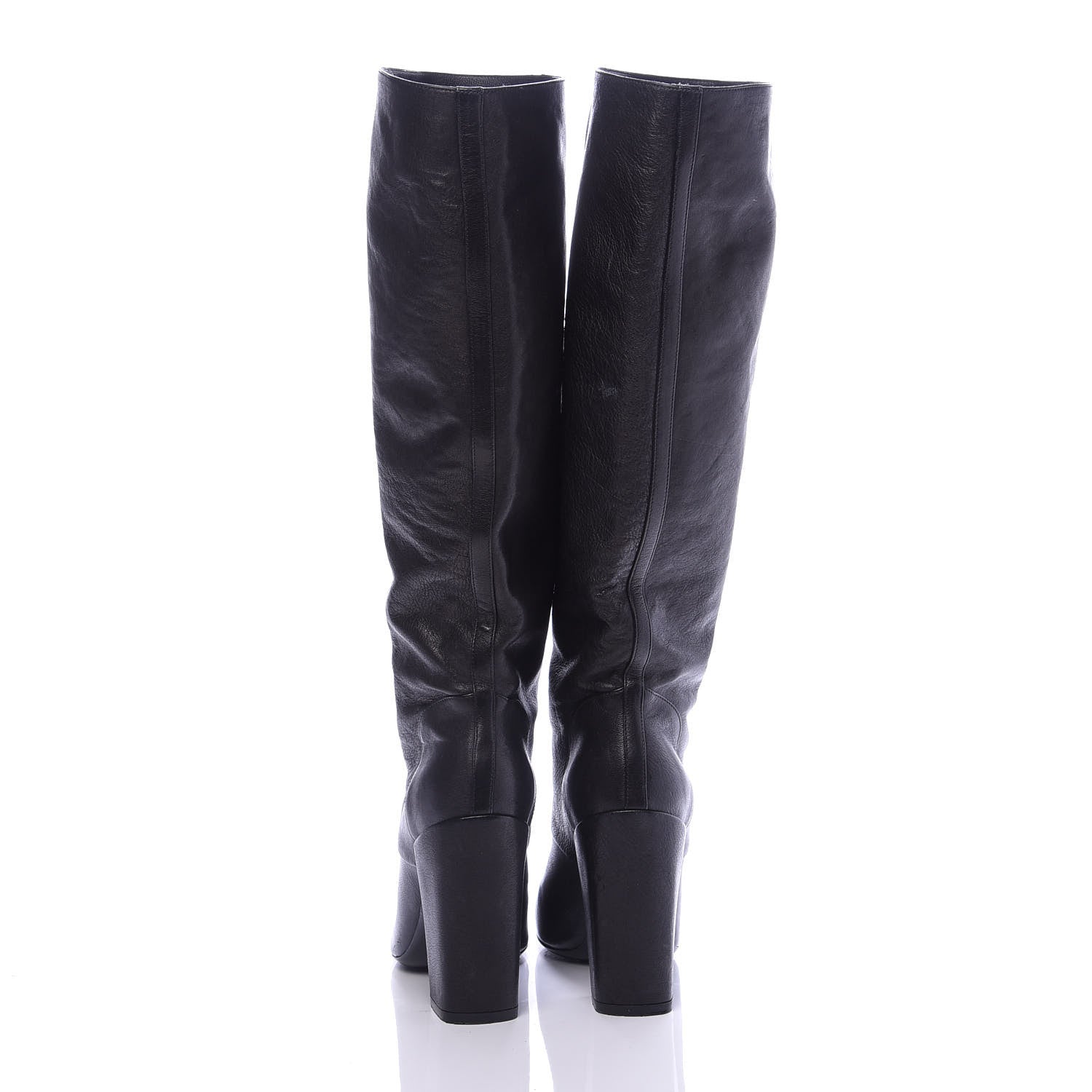 Saint Laurent Knee High Boots 38 Black 5 of 9