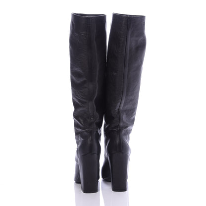 Saint Laurent Knee High Boots 38 Black 5 of 9