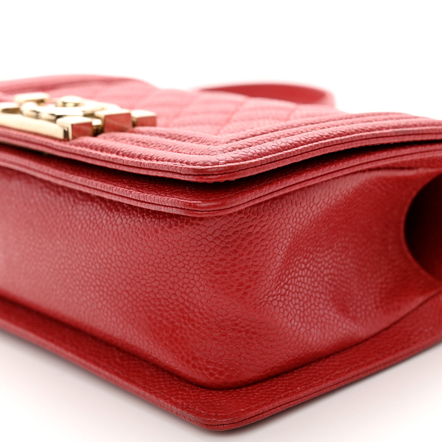 Chanel Caviar Quilted Small Boy Flap Dark Red 10 of 11