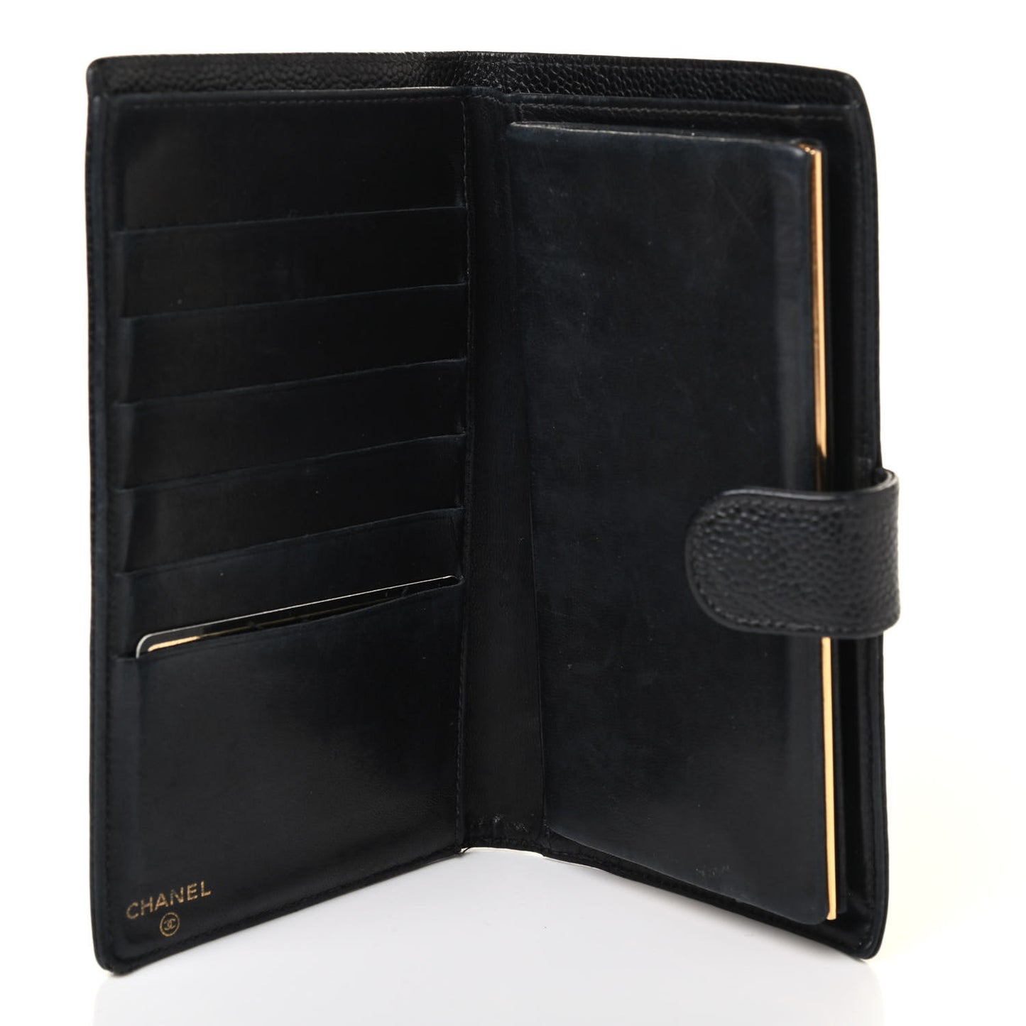 Caviar Timeless CC French Wallet Black