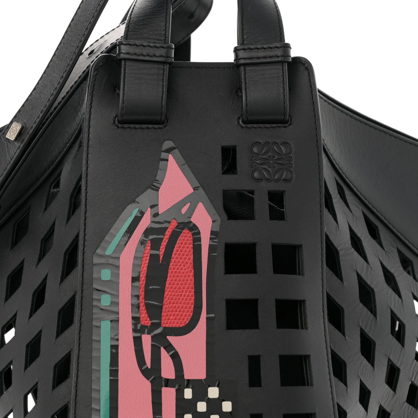 Calfskin Medium Tulip Hammock Shoulder Bag Black