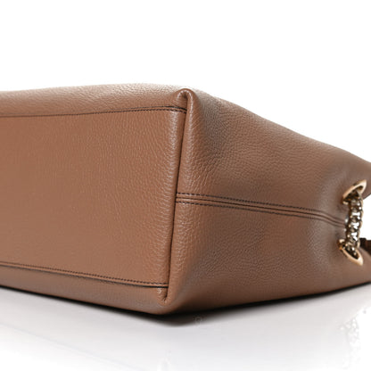 Gucci Pebbled Calfskin Medium Soho Chain Shoulder Bag Camelia 9 of 9