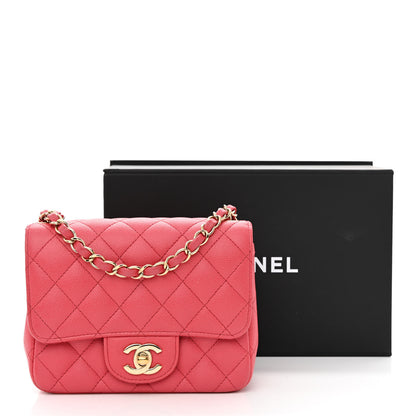Chanel Caviar Quilted Mini Square Flap Pink 11 of 11