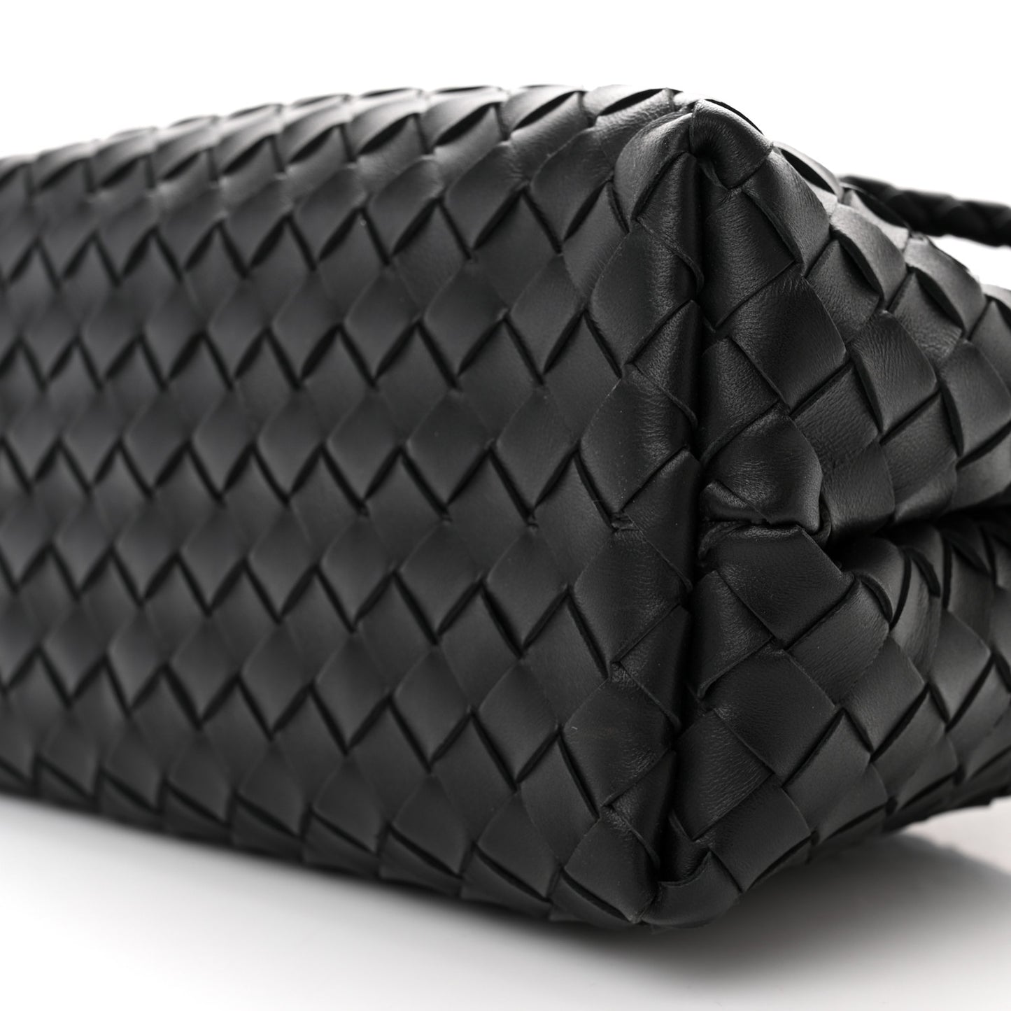 Nappa Intrecciato Medium Andiamo Shoulder Bag Black