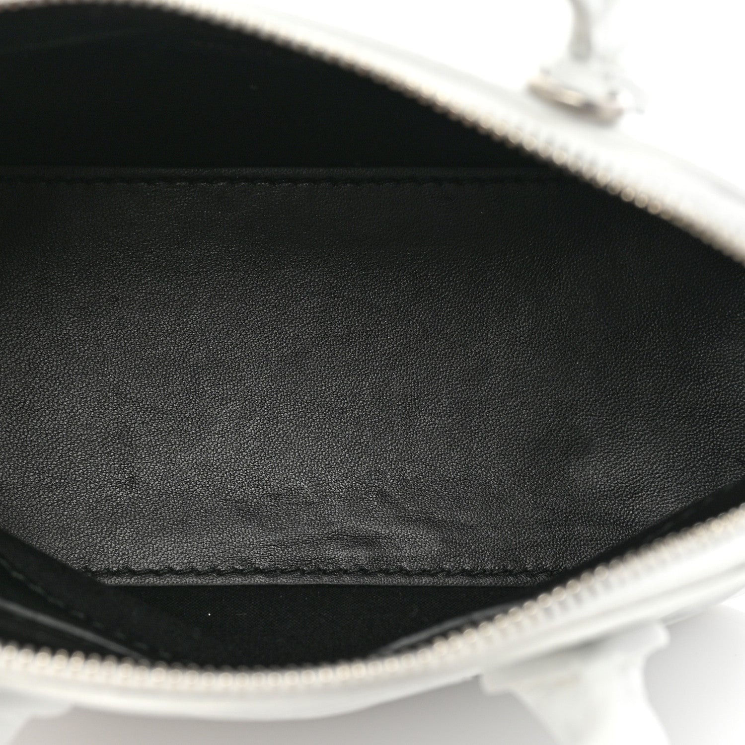 Balenciaga Calfskin Crocodile Embossed XXS Ville Top Handle Bag White Black 5 of 12