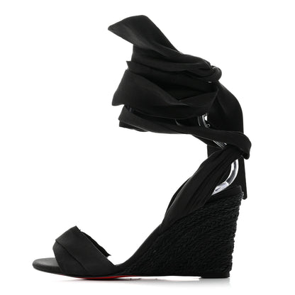 Christian Louboutin Suede Melides Du Desert 85 Heels 37 Black 1 of 8