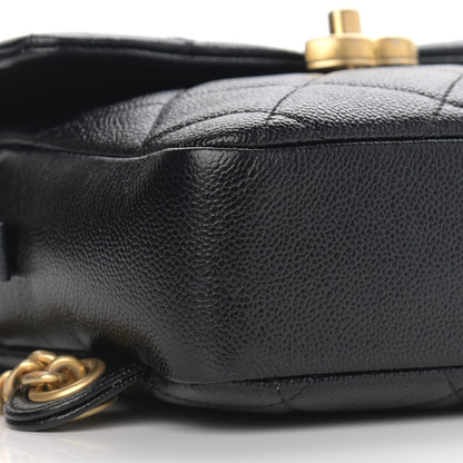 Chanel Shiny Caviar Quilted Chain Melody Backpack Black 8 of 9