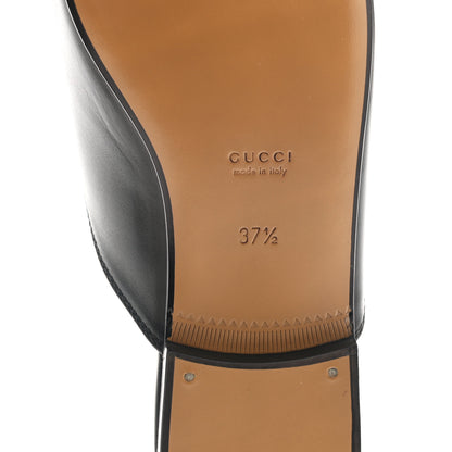Gucci Calfskin Womens Princetown Slippers 37.5 Black 6 of 10