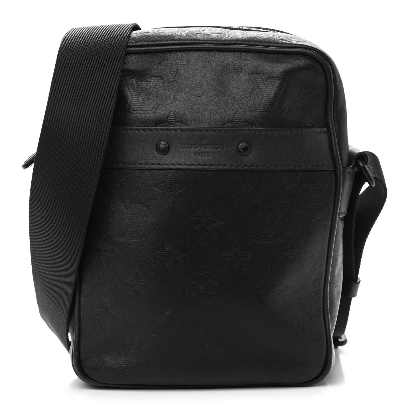 Calfskin Monogram Shadow Danube PM Black