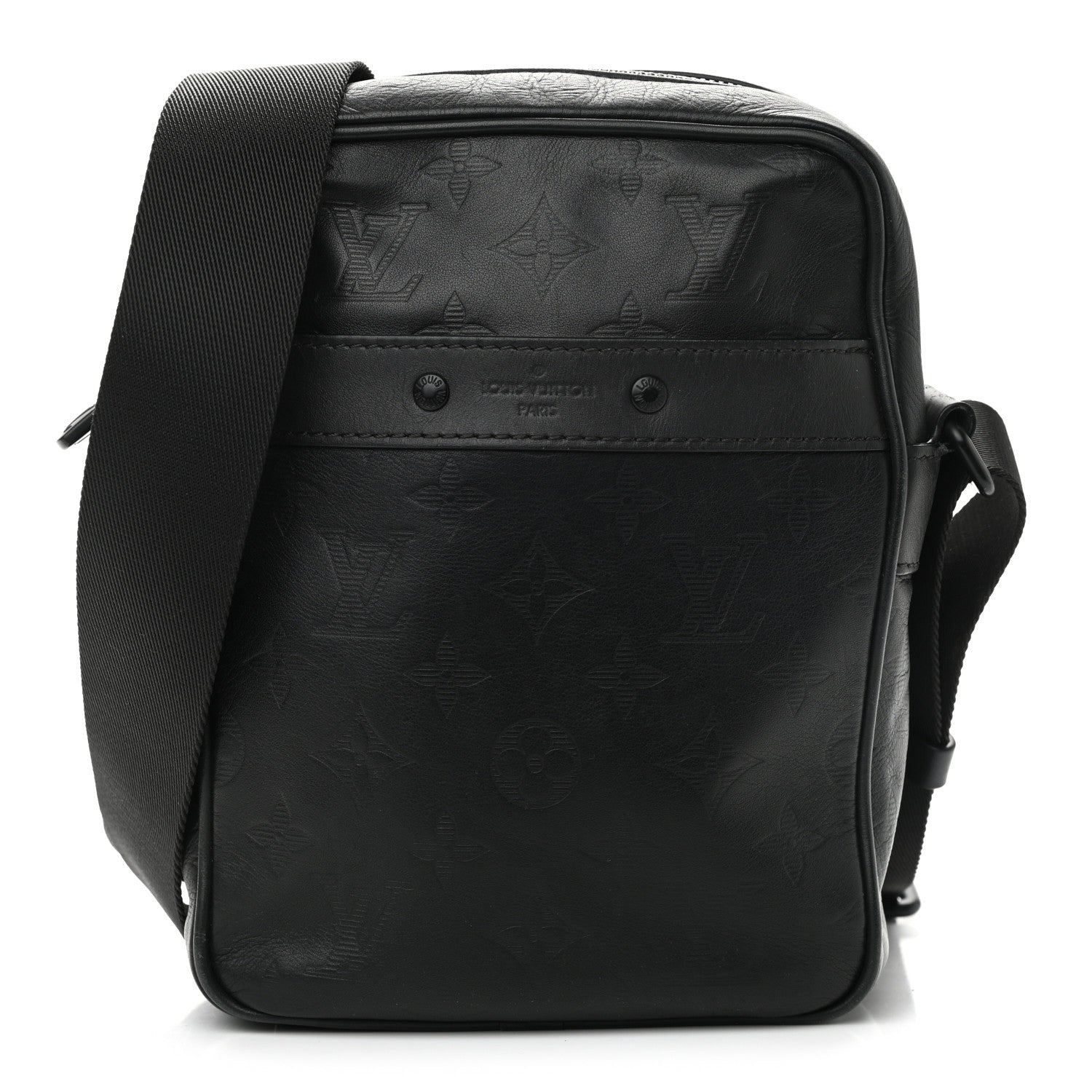 Louis Vuitton Calfskin Monogram Shadow Danube PM Black 1 of 10