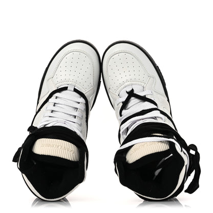 Saint Laurent Calfskin Smith High Top Sneakers 41 White Black 2 of 11