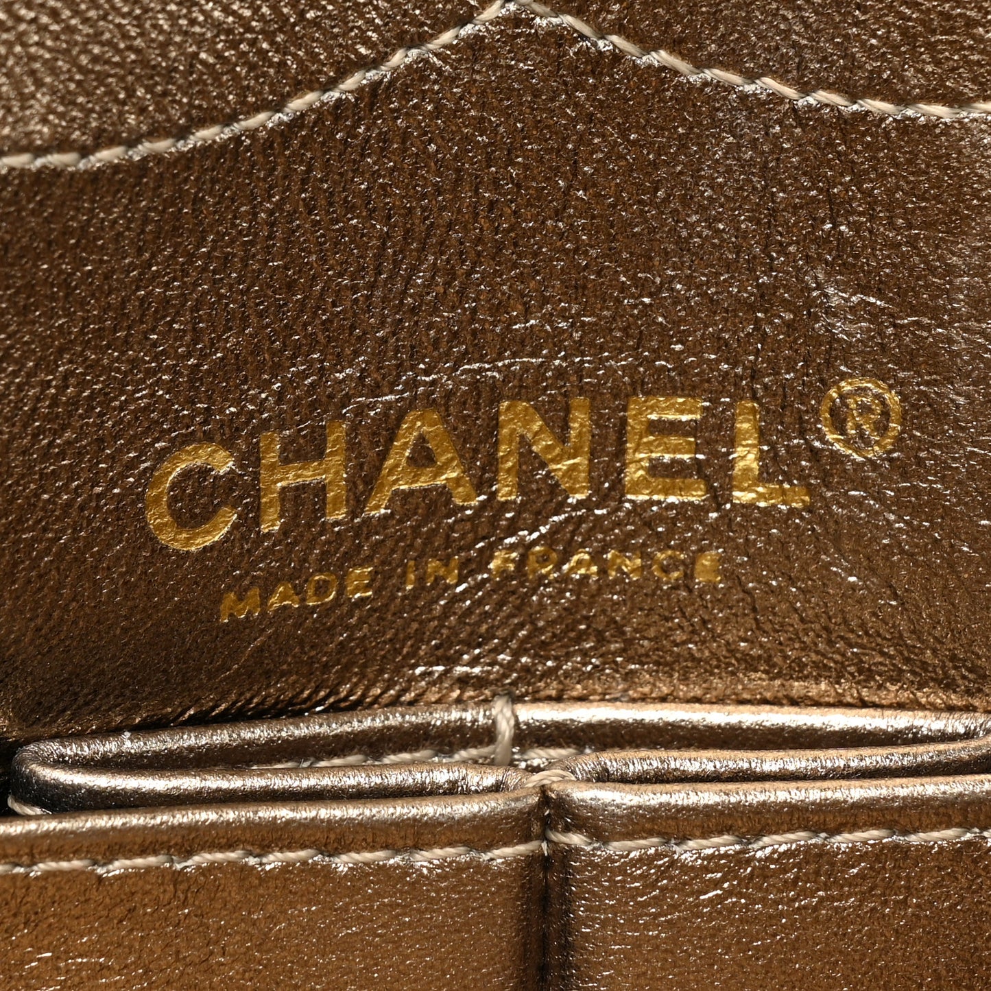 Metallic Aged Calfskin Quilted 2.55 Reissue 225 Flap Gold