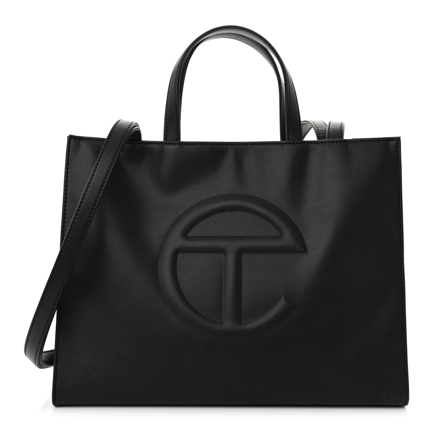 Telfar Vegan Leather Medium Shopping Bag Black 1 of 10
