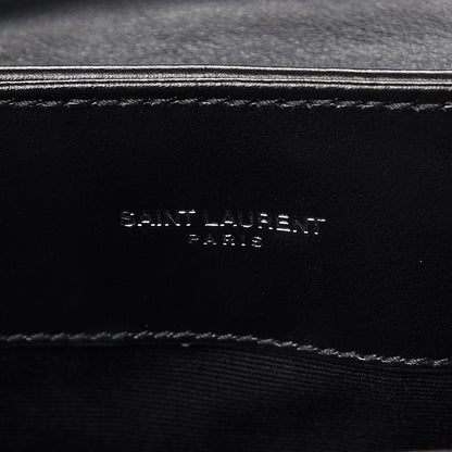 Saint Laurent Calfskin Y Quilted Monogram Medium Loulou Satchel Black 7 of 9