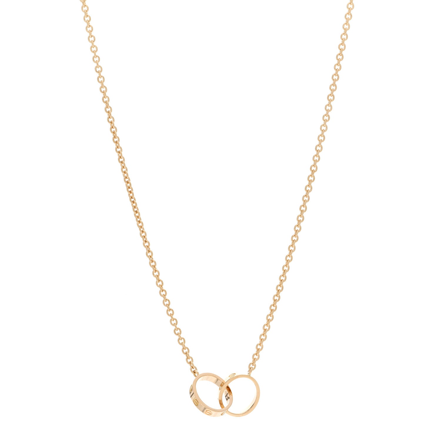 Cartier 18K Yellow Gold Interlocking LOVE Necklace 1 of 5