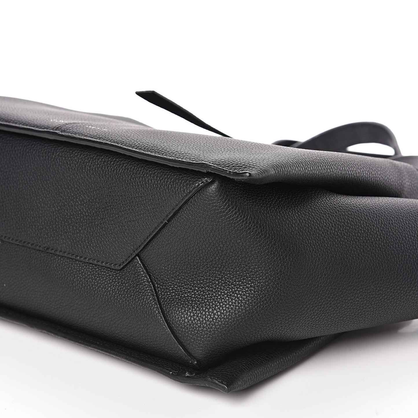 Baby Grained Calfskin Small Tri-Fold Bag Black