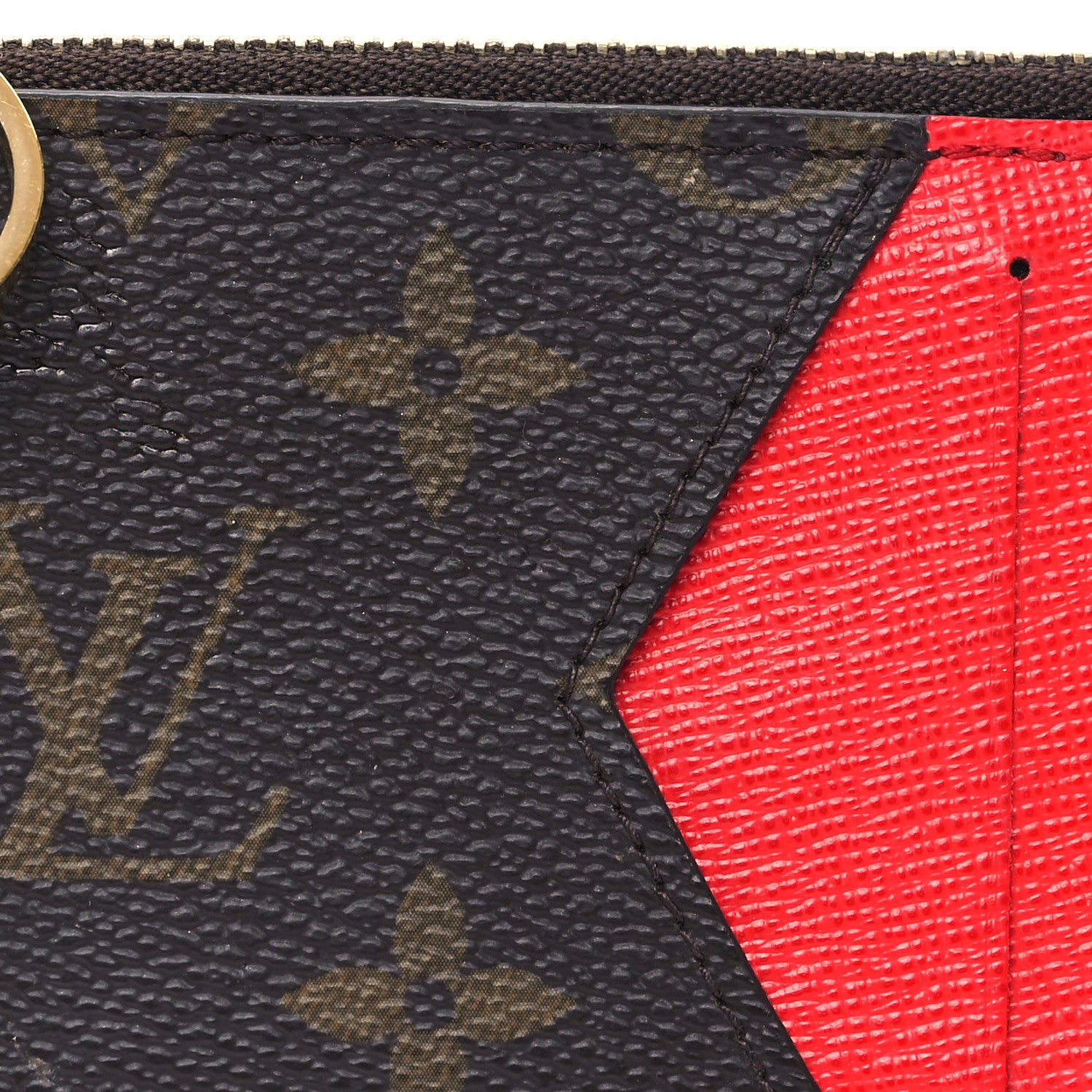 Louis Vuitton Monogram Zipped Romy Card Holder Red 7 of 8