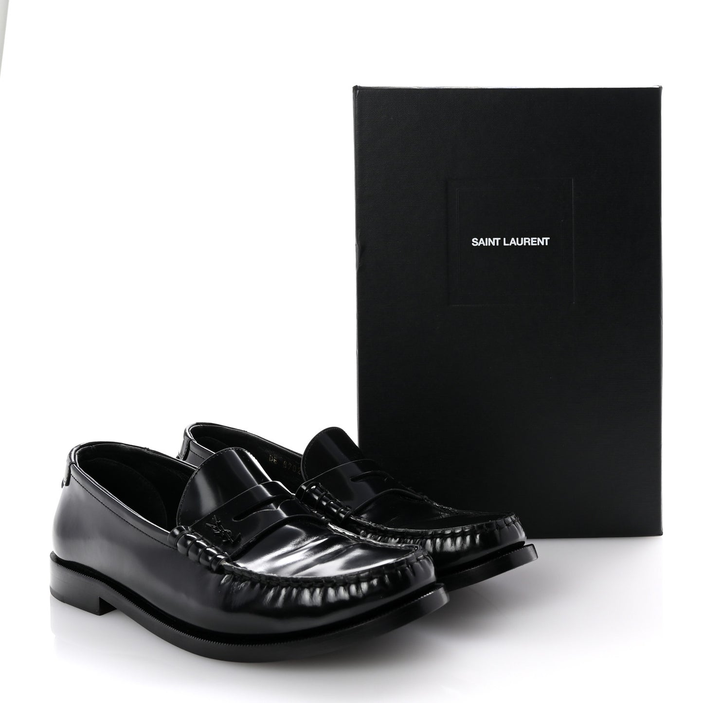 Calfskin Penny Loafers 40 Black