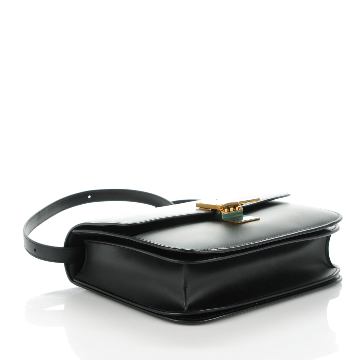 Box Calfskin Medium Classic Box Flap Bag Black
