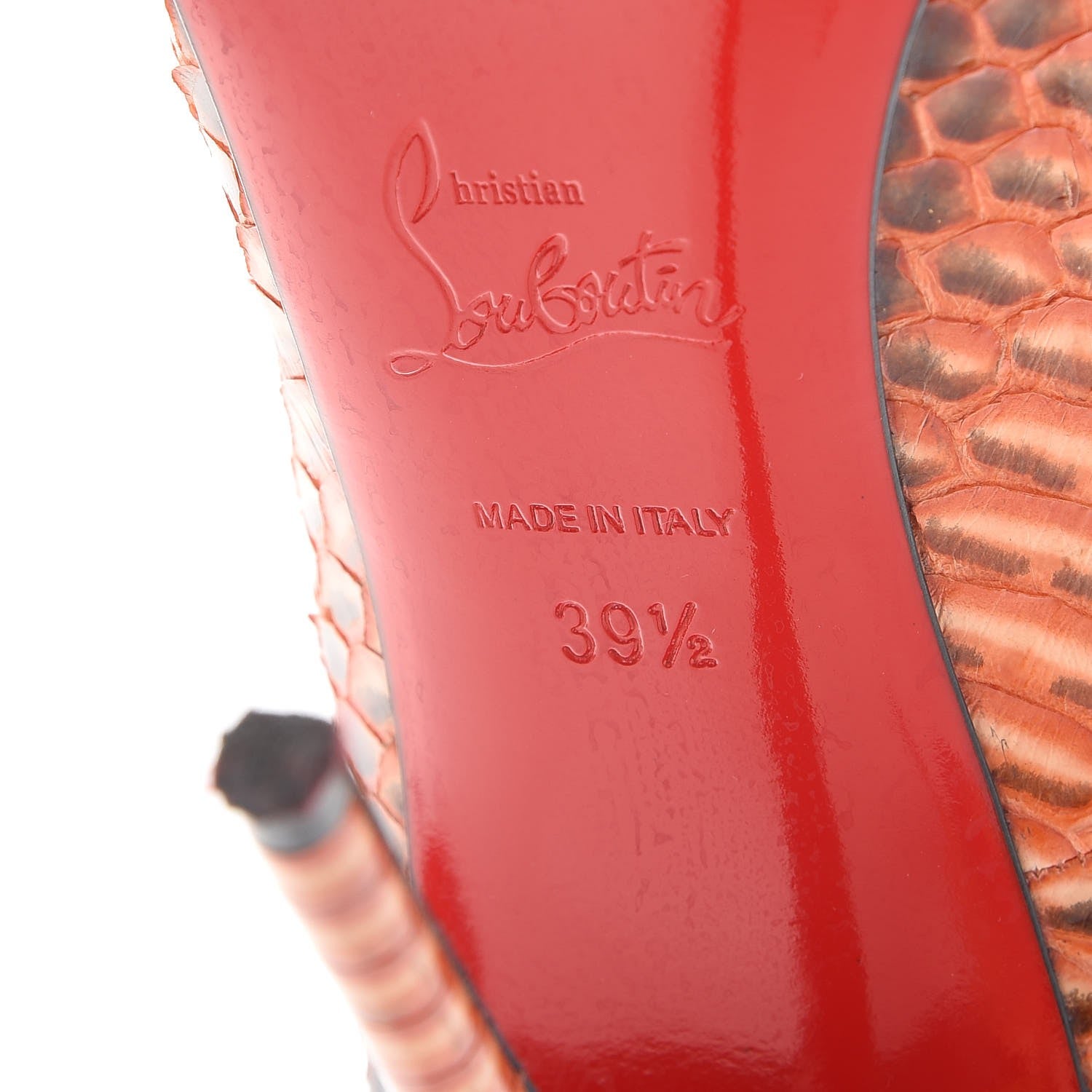 Christian Louboutin Python So Kate 120 Pumps 39.5 Orange 9 of 20