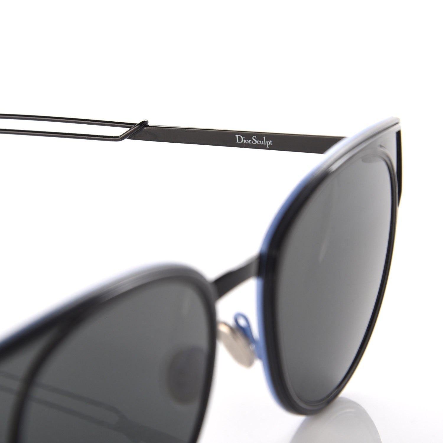 Christian Dior Sculpt Cat Eye Sunglasses Black Gray 5 of 7