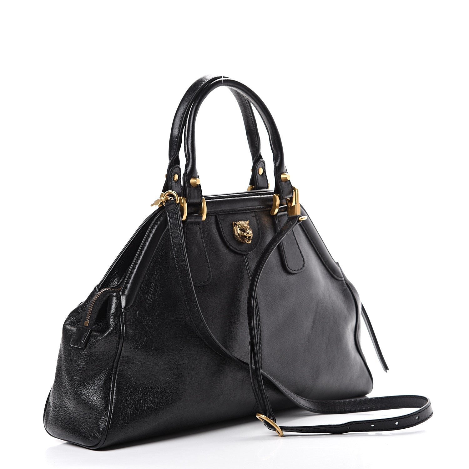 Gucci Calfskin Medium Re(Belle) Top Handle Bag Black 2 of 11