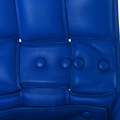 Bottega Veneta Lambskin Maxi Intreccio Padded Chain Cassette Crossbody Bag Cobalt 9 of 9