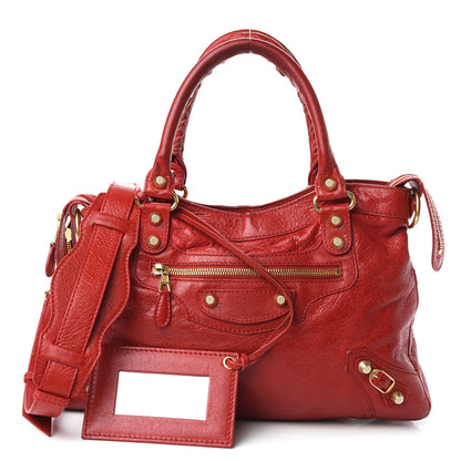 Balenciaga Agneau Giant 12 Gold Hardware Town Rouge Lipstick 1 of 10