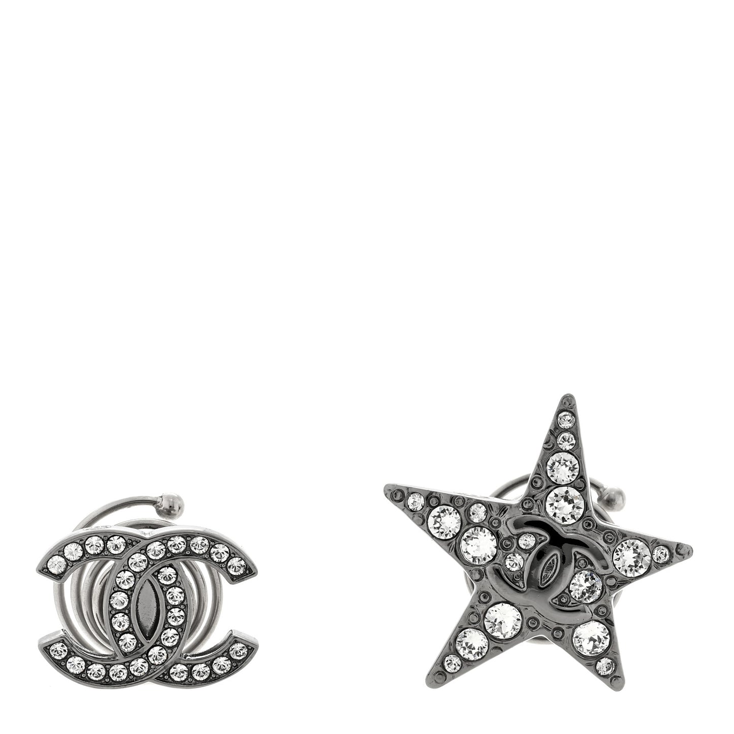 Crystal CC Star Hair Accessory Set Silver