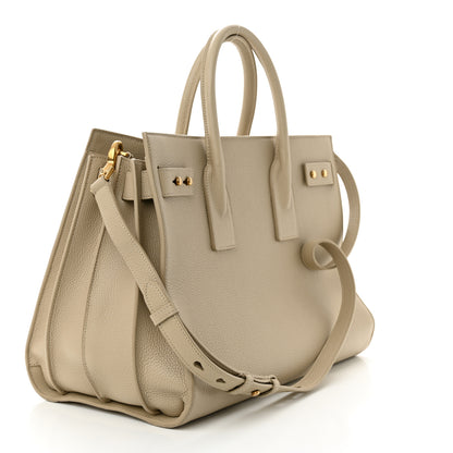 Saint Laurent Grained Calfskin Large Souple Sac De Jour Dark Beige 3 of 9