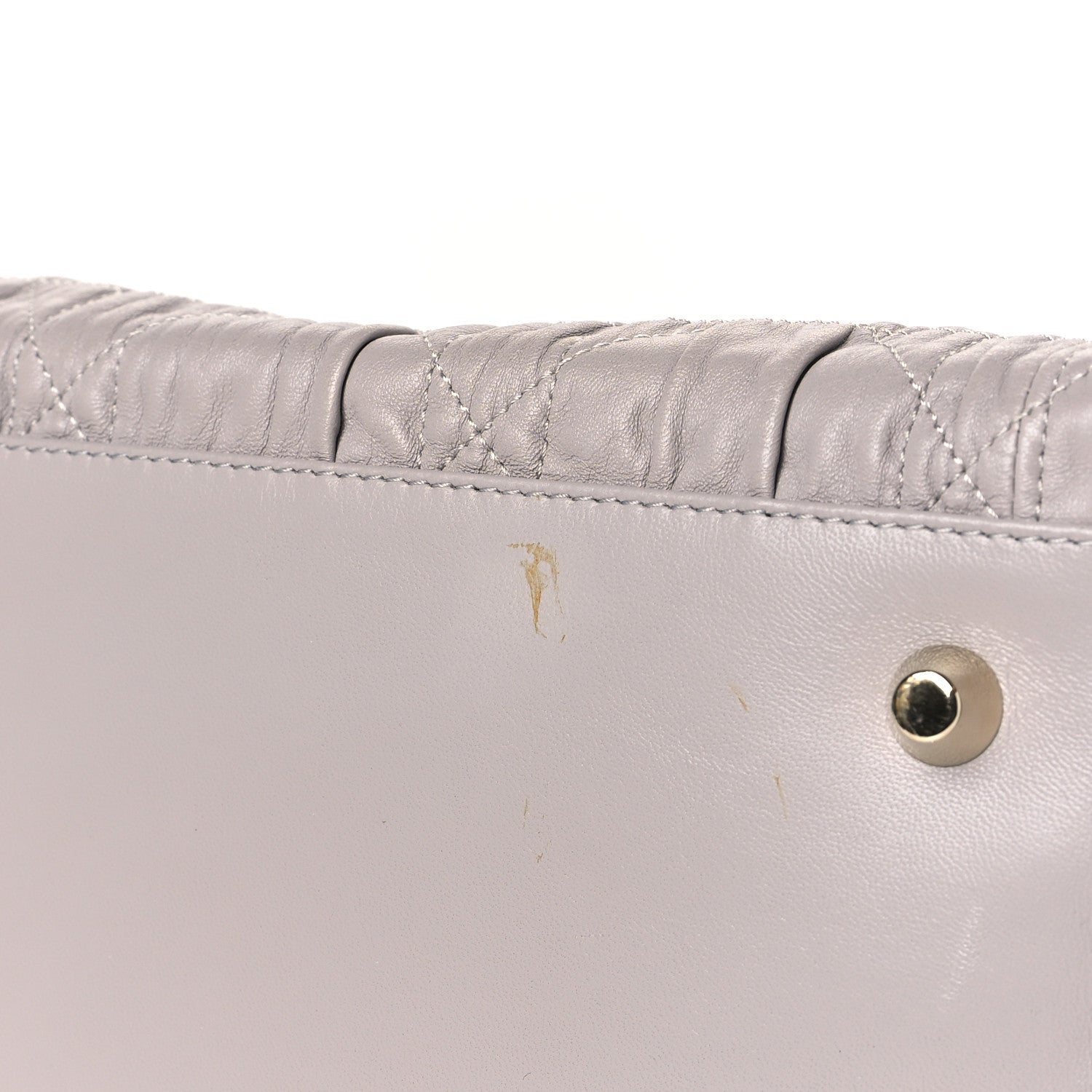 Christian Dior Gaufre Lambskin Cannage Delices Tote Grey 10 of 10