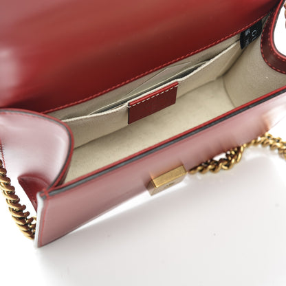 Gucci Knight Calfskin Small GG Marmont Chain Handle Bag Hibiscus Red 5 of 6