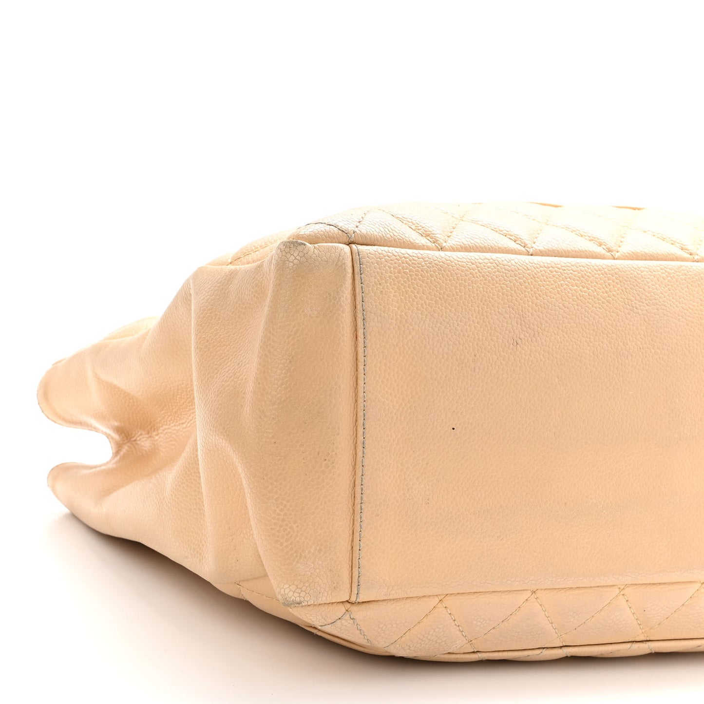 Caviar Quilted Grand Shopping Tote GST Beige